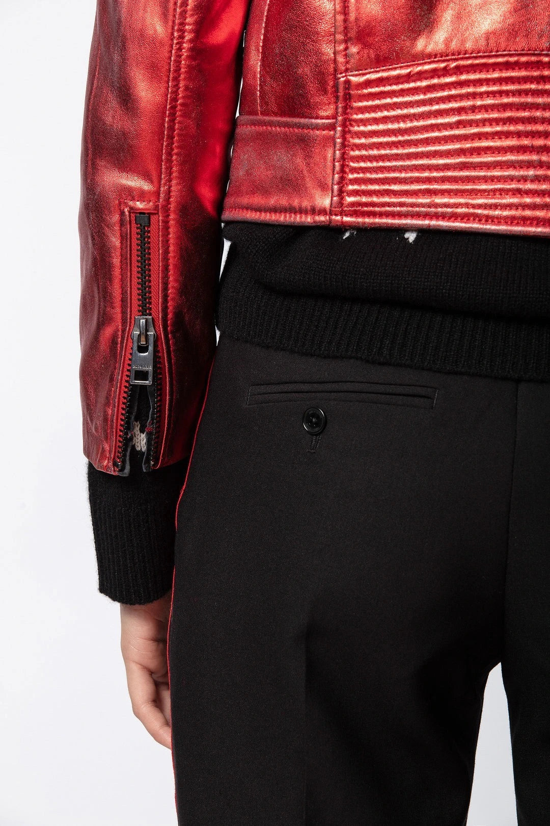 Pomelo Band Black Trousers