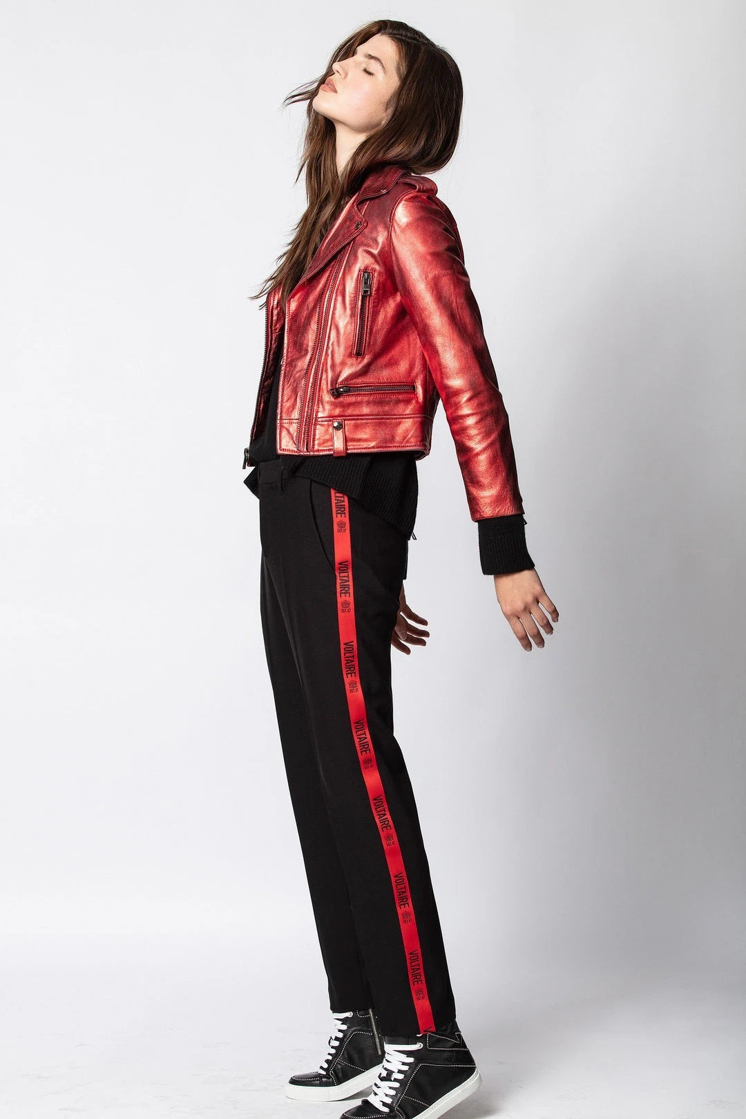 Pomelo Band Black Trousers