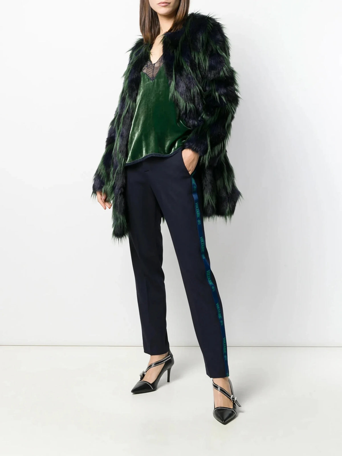 Louisy Navy Blue Women Coat