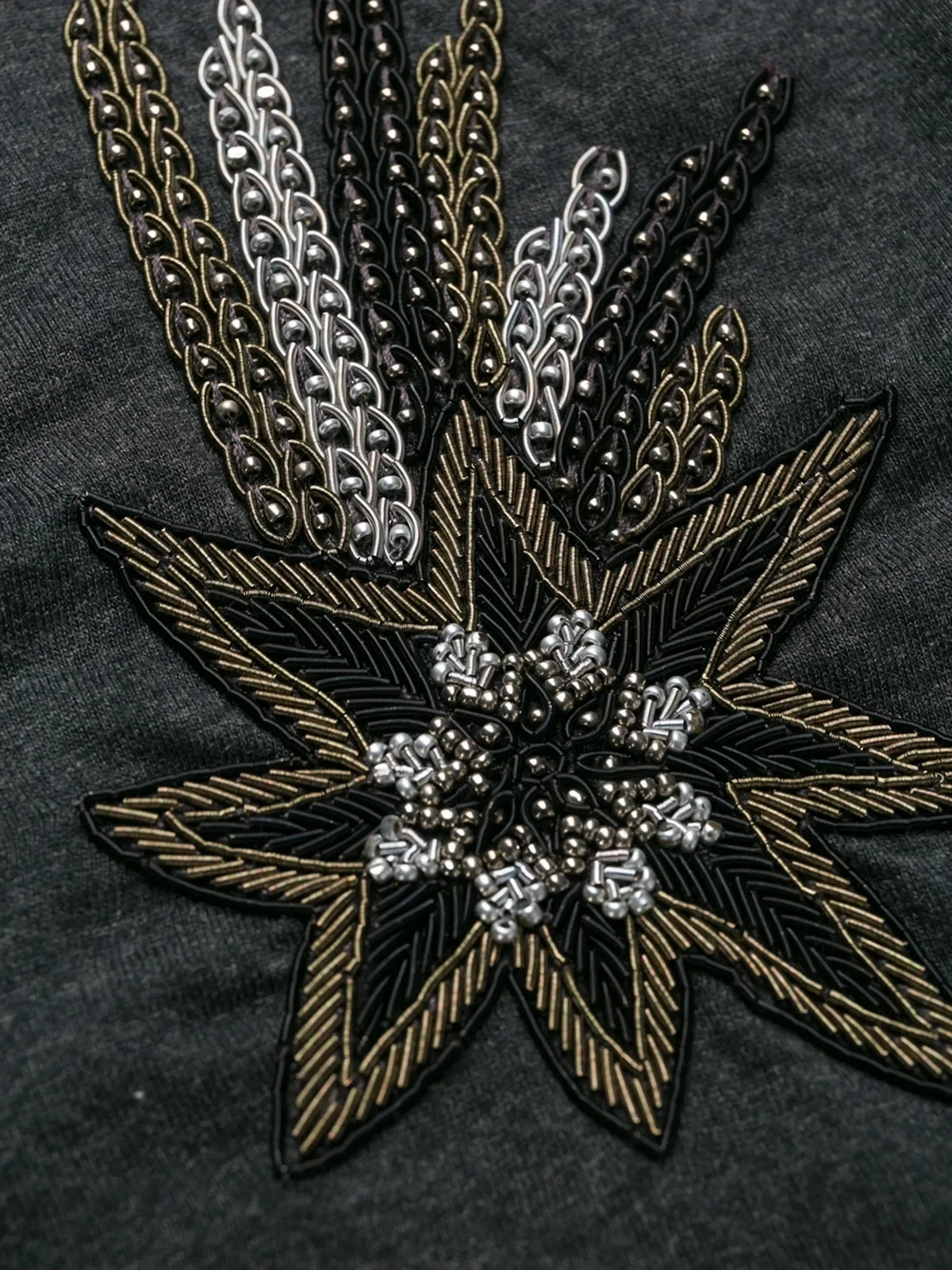 Embroidered Grey T-Shirt