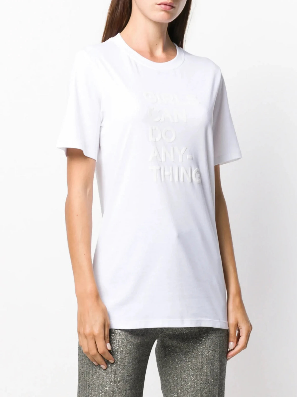 Slogan Detail White T-Shirt