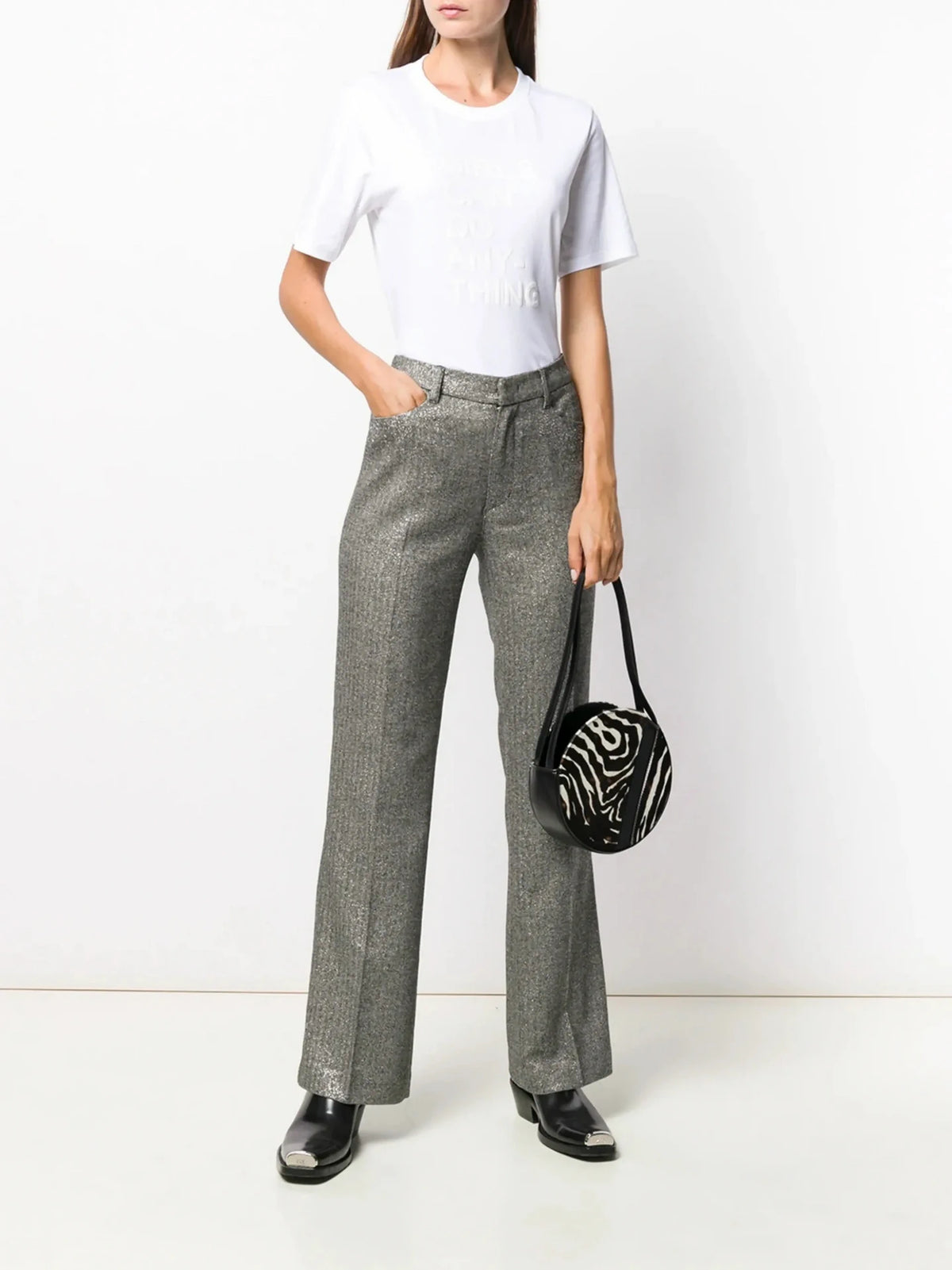 Slogan Detail White T-Shirt