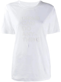 Slogan Detail White T-Shirt