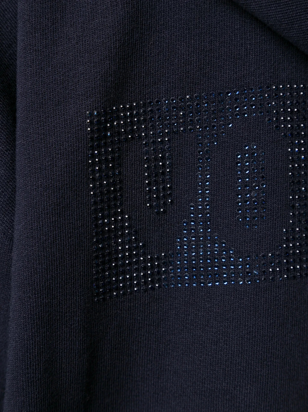 Hono Rhinestone Navy Blue Hoodie