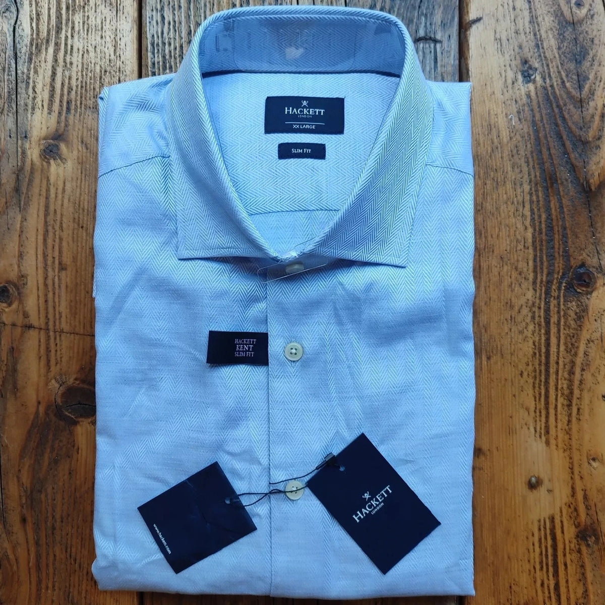 Kent Slim Fit Navy Blue Shirt