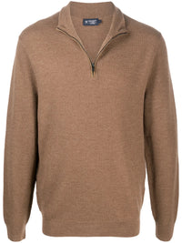 High Neck Brown Knitwear