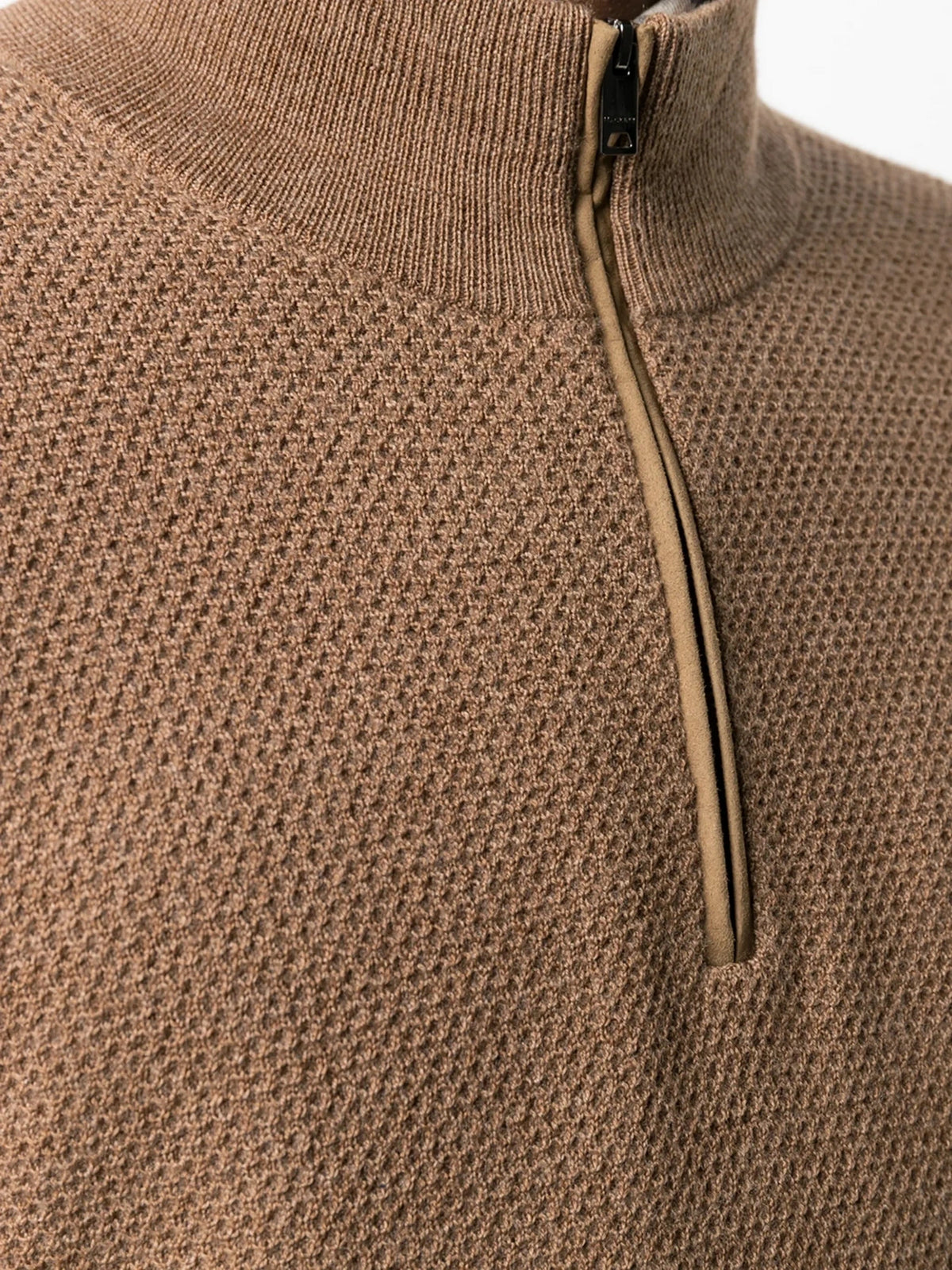 High Neck Brown Knitwear