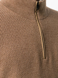 High Neck Brown Knitwear