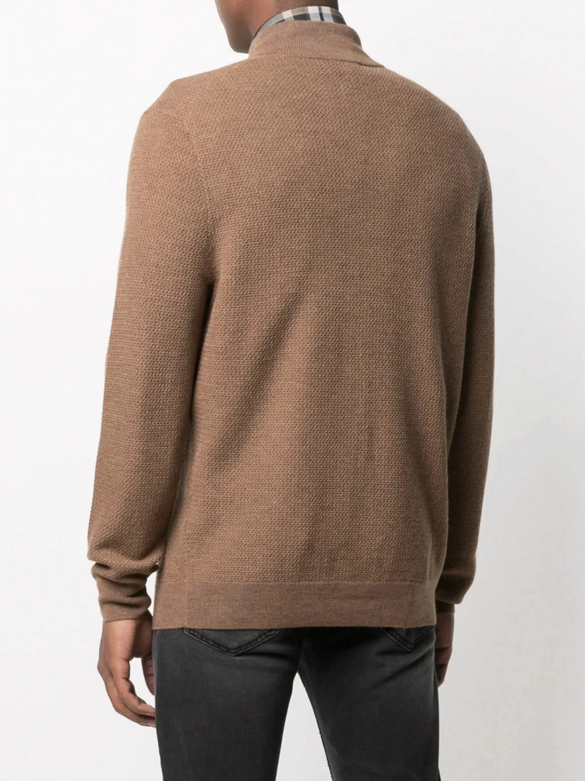High Neck Brown Knitwear