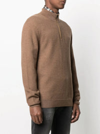 High Neck Brown Knitwear