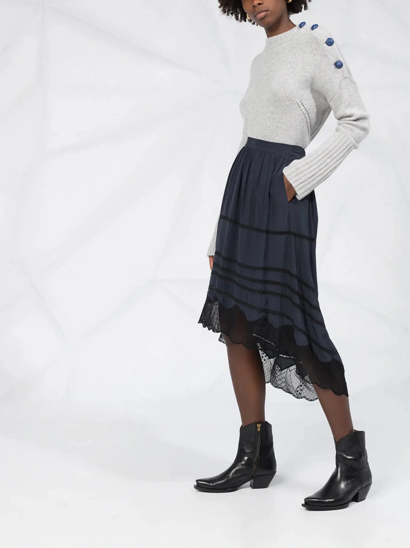 Joslin Lace Navy Skirt