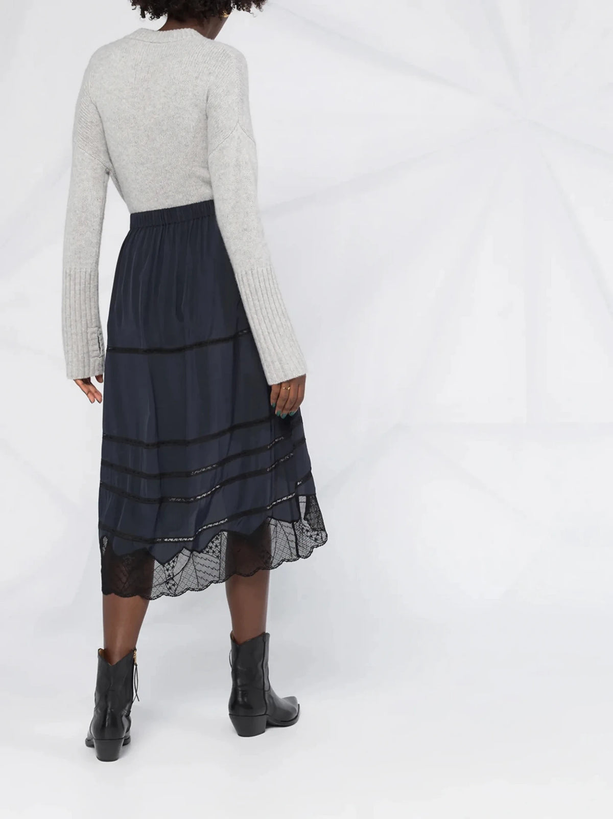 Joslin Lace Navy Skirt