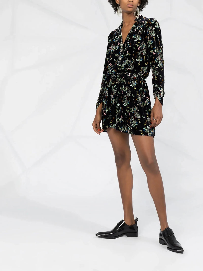 Reveal Velvet Black Dress