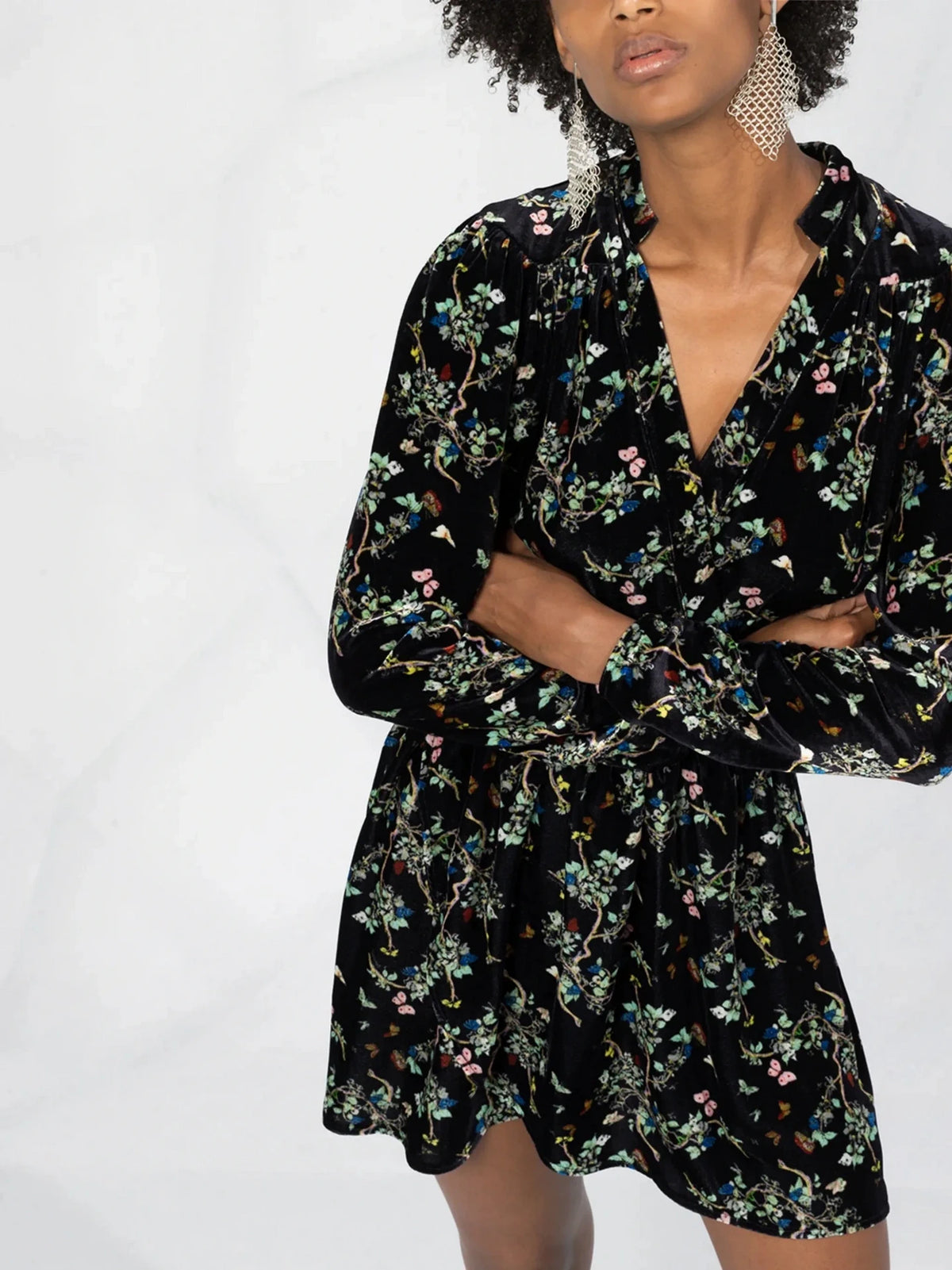 Reveal Velvet Black Dress