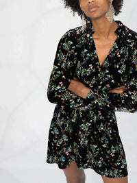 Reveal Velvet Black Dress