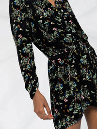 Reveal Velvet Black Dress