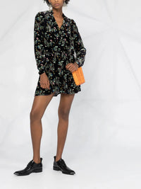 Reveal Velvet Black Dress