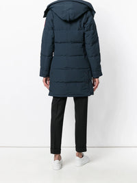 Logo Patch Navy Parka Jacket