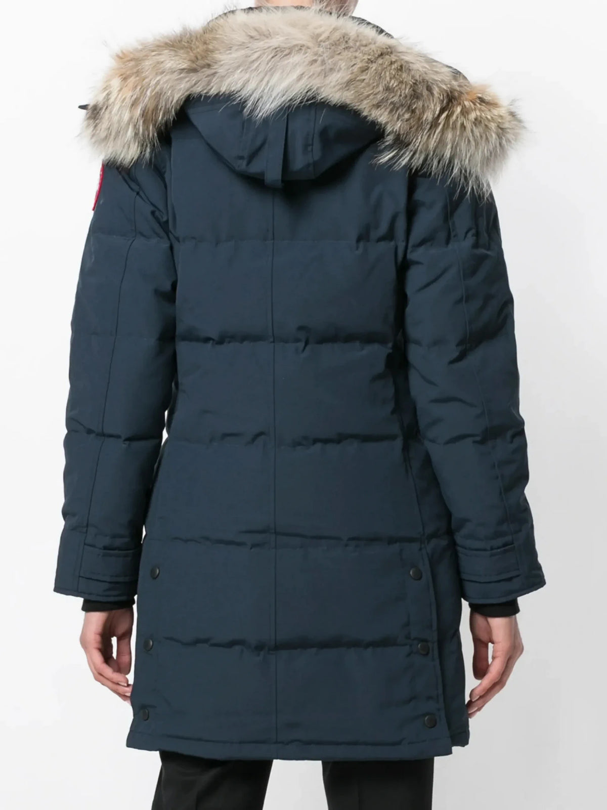 Logo Patch Navy Parka Jacket