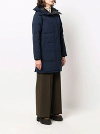 Logo Patch Navy Parka Jacket