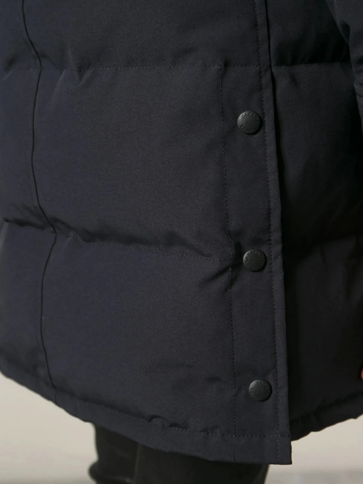 Logo Patch Navy Parka Jacket
