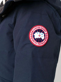 Logo Patch Navy Parka Jacket