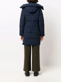 Logo Patch Navy Parka Jacket