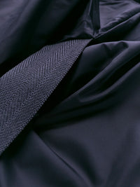 Logo Patch Navy Parka Jacket