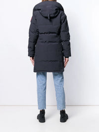 Logo Patch Navy Parka Jacket