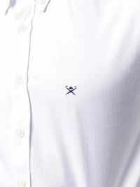 Button-Down Logo White Shirt