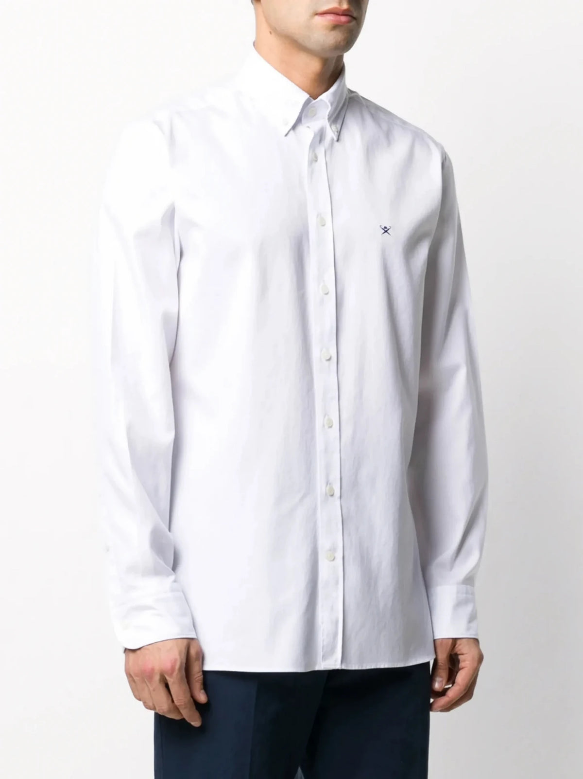 Button-Down Logo White Shirt