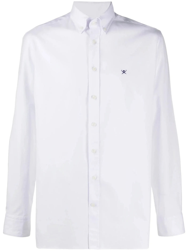 Button-Down Logo White Shirt