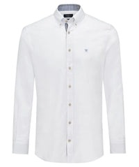 Slim Fit Melange White Shirt