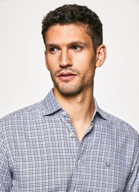 Slim Fit Checkered Blue/Grey Shirt