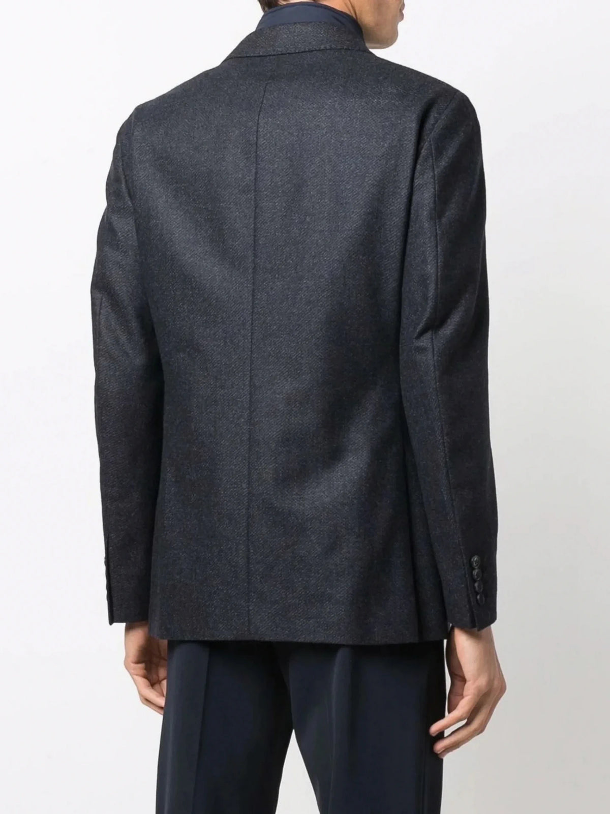 Single-Breasted Navy Blue Jacket