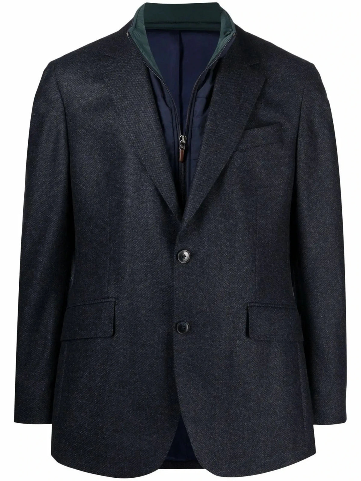 Single-Breasted Navy Blue Jacket