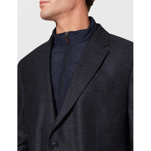 Single-Breasted Navy Blue Jacket