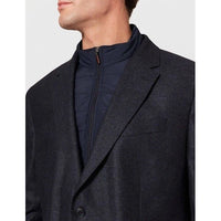 Single-Breasted Navy Blue Jacket