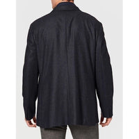 Single-Breasted Navy Blue Jacket