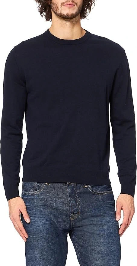 Wool Cashmere Navy Blue Pullover