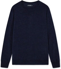 Wool Cashmere Navy Blue Pullover