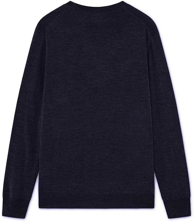 Wool Cashmere Navy Blue Pullover