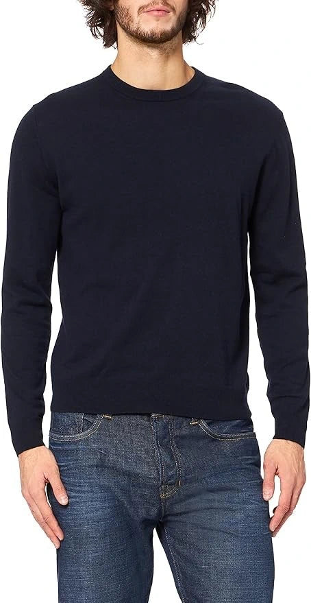 Wool Cashmere Navy Blue Pullover