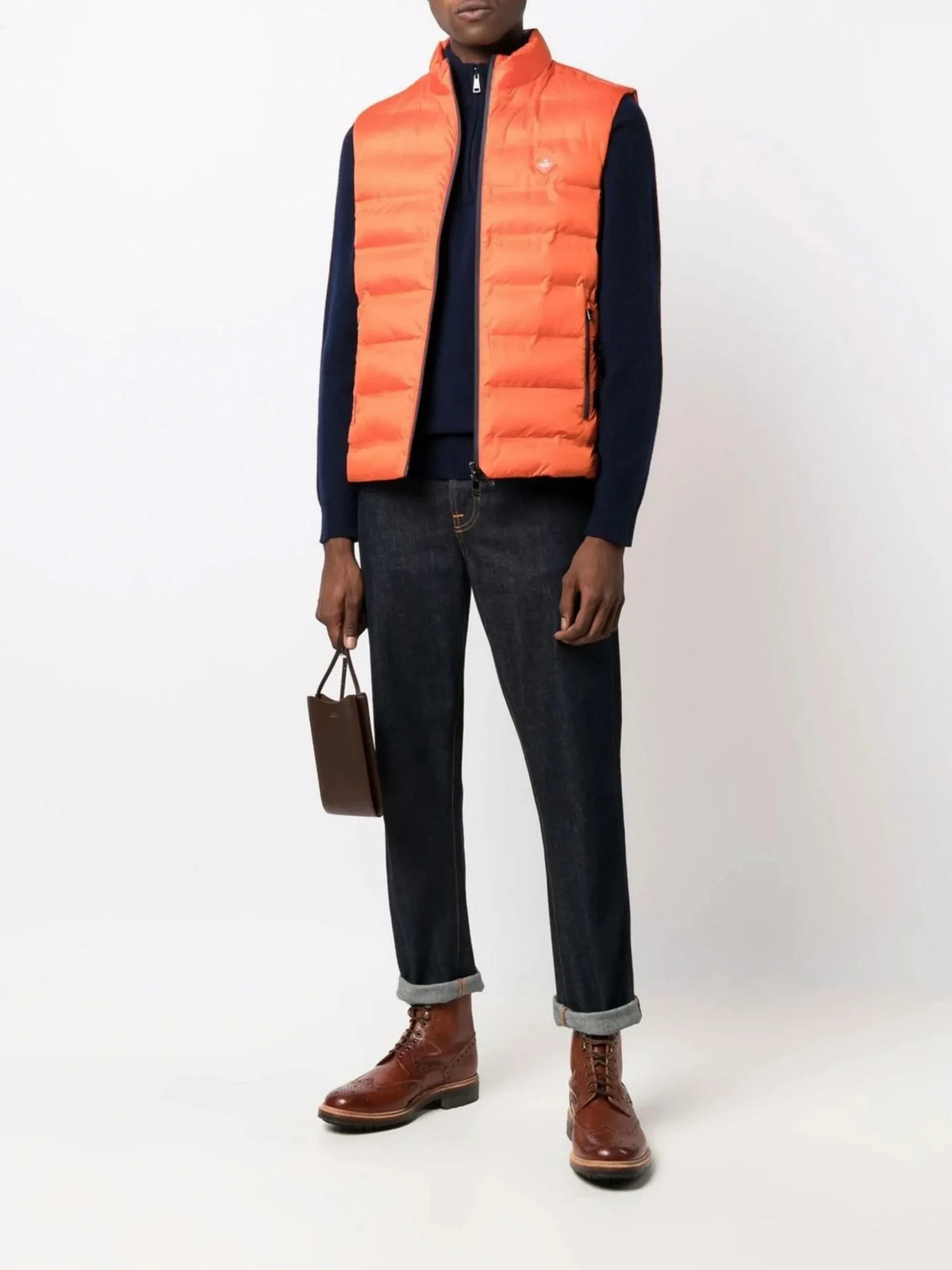 Half-Zip Navy Blue Knitwear