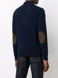Half-Zip Navy Blue Knitwear