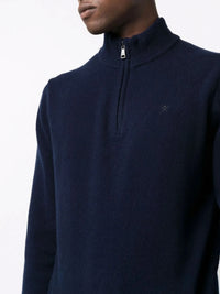 Half-Zip Navy Blue Knitwear