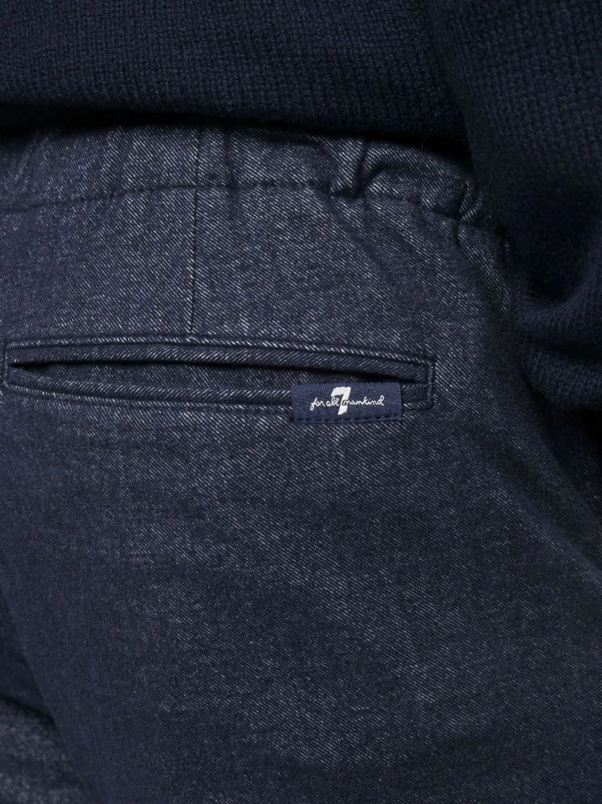 Elasticated-Waist Navy Blue Jogger Chino