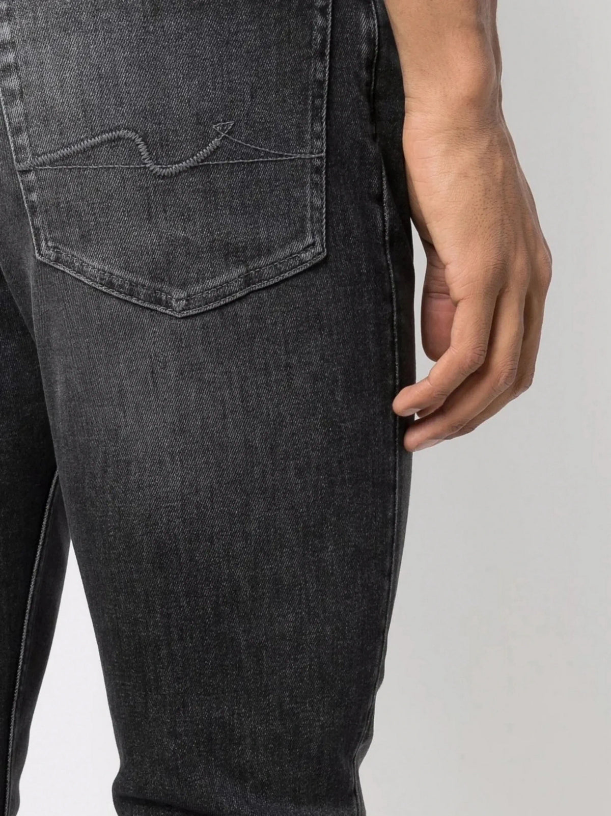 Mid-Rise Slim-Fit Grey Jeans