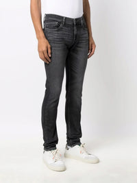 Mid-Rise Slim-Fit Grey Jeans