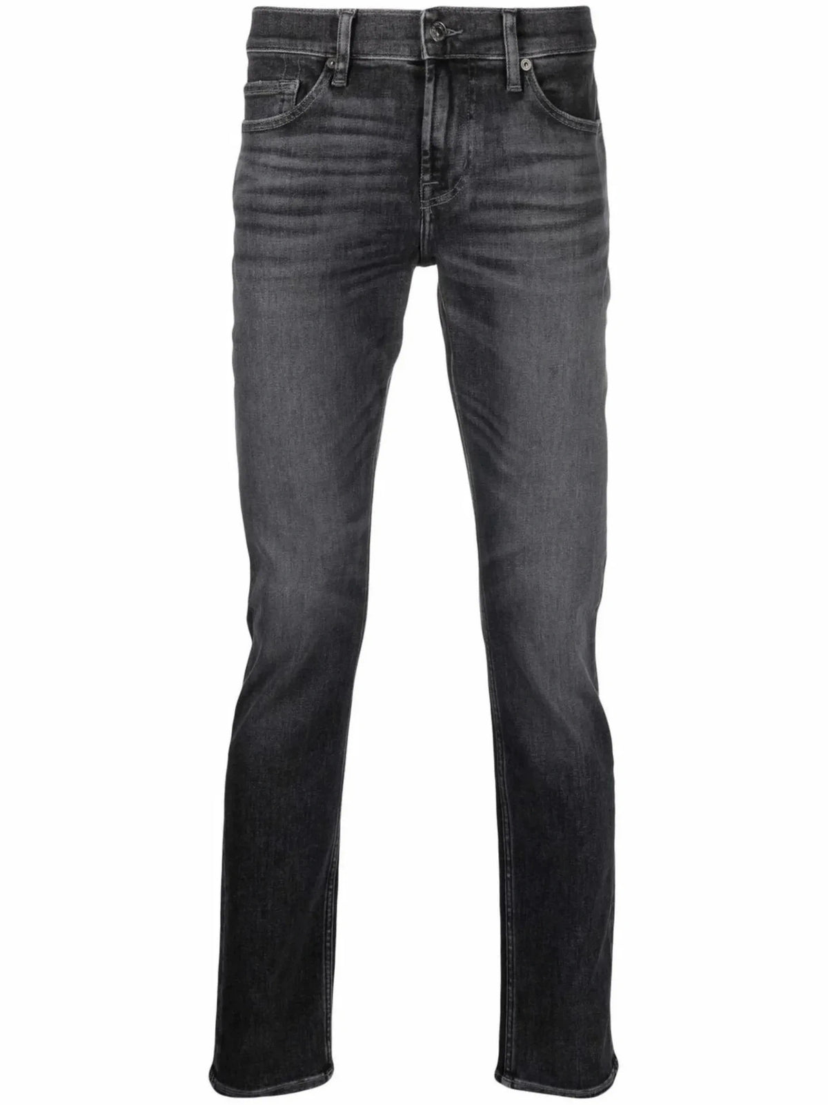 Mid-Rise Slim-Fit Grey Jeans